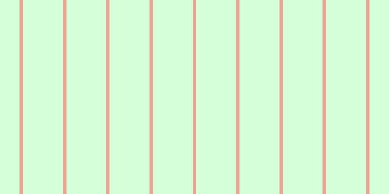 #d4ffd9, #eba393 vertical lines, seven pixels wide, eighty-two pixels apart