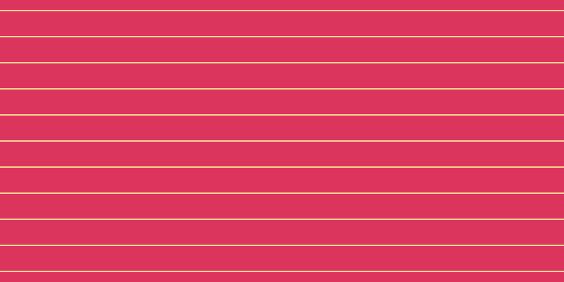 #dc355d, #fcd393 horizontal lines, two pixels wide, thirty-five pixels apart