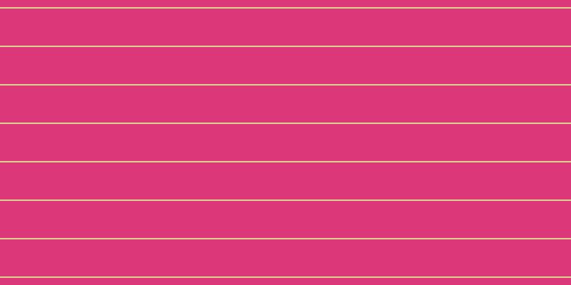 #dc3779, #dbd393 horizontal lines, two pixels wide, fifty-two pixels apart