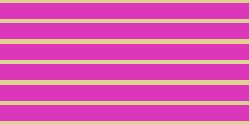 #dc37bb, #dbd393 horizontal lines, fourteen pixels wide, fifty-two pixels apart