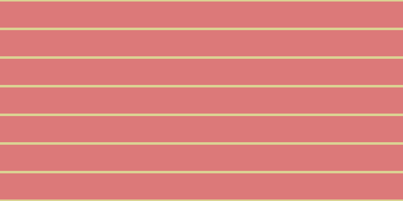 #dc7979, #dbd393 horizontal lines, five pixels wide, fifty-two pixels apart