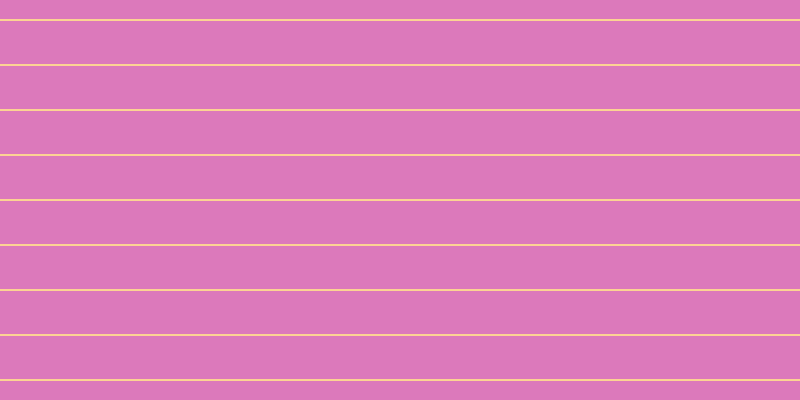 #dc79bb, #fcd393 horizontal lines, two pixels wide, forty-three pixels apart