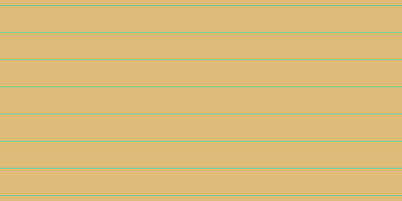 #dcbb79, #78d393 horizontal lines, two pixels wide, fifty-two pixels apart