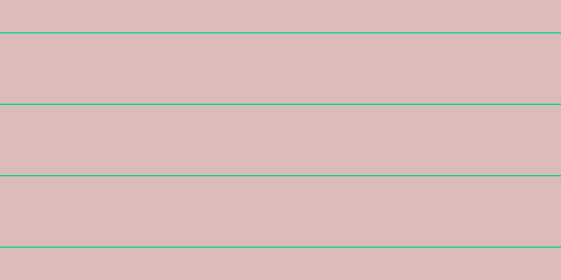 #dcbbbb, #15d393 horizontal lines, two pixels wide, one hundred pixels apart