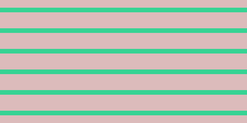#dcbbbb, #36d393 horizontal lines, fifteen pixels wide, fifty-two pixels apart
