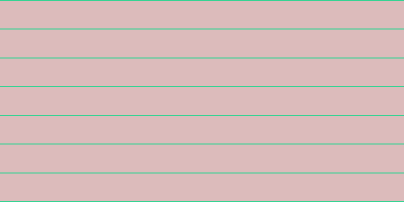 #dcbbbb, #36d393 horizontal lines, two pixels wide, fifty-five pixels apart