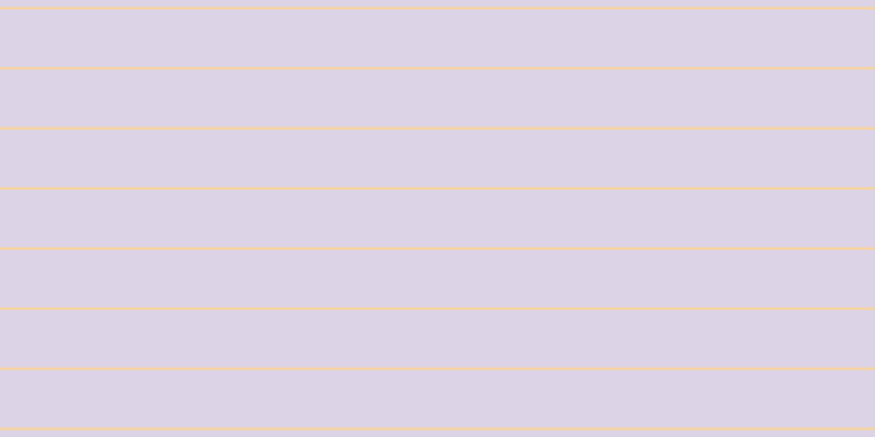 #dcd4e6, #fcd393 horizontal lines, two pixels wide, fifty-three pixels apart