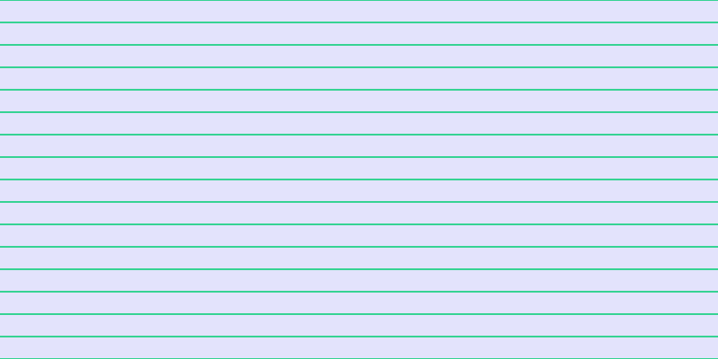 #dcdcfd (75%), #36d393 horizontal lines, two pixels wide, twenty-three pixels apart