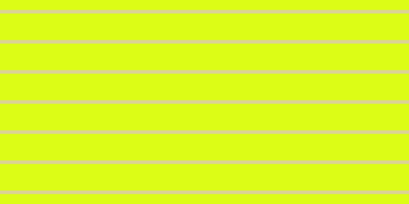 #dcfd16, #dbd393 horizontal lines, seven pixels wide, fifty-two pixels apart
