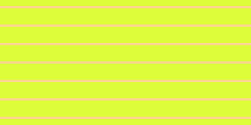 #dcfd37, #fcd393 horizontal lines, seven pixels wide, fifty-two pixels apart