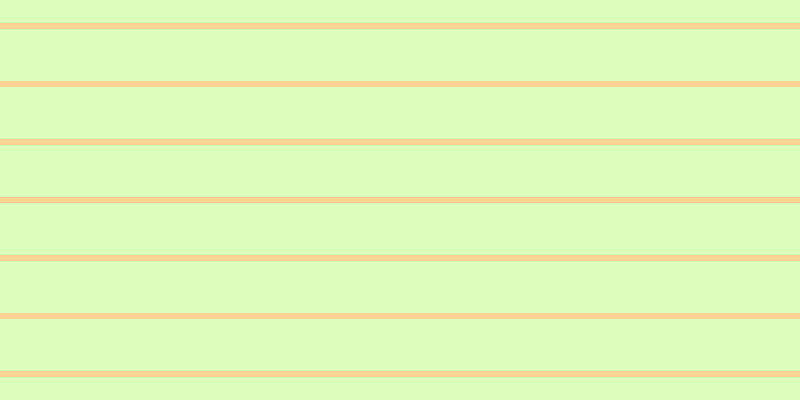 #dcfdbb, #fcd393 horizontal lines, six pixels wide, fifty-two pixels apart