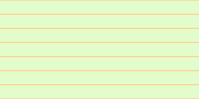 #dcfdbb (75%), #fcd393 horizontal lines, five pixels wide, fifty-two pixels apart