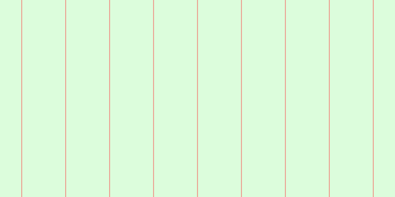 #dcfddc, #eba393 vertical lines, two pixels wide, eighty-seven pixels apart