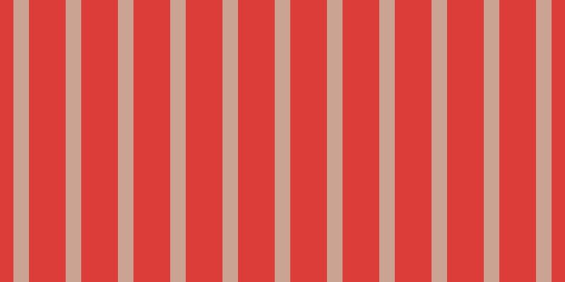 #dd3d38, #caa393 vertical lines, twenty-two pixels wide, fifty-two pixels apart