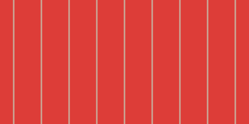 #dd3d38, #caa393 vertical lines, five pixels wide, eighty-four pixels apart