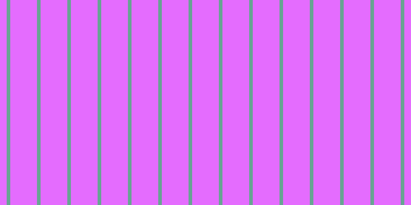 #dd3dfe (75%), #67a393 vertical lines, seven pixels wide, fifty-two pixels apart