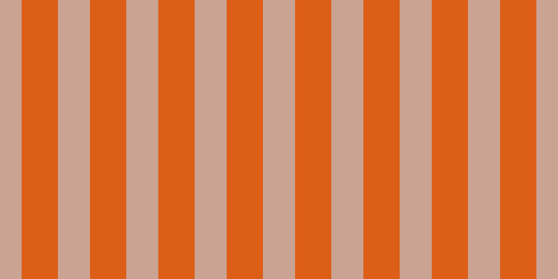 #dd5e17, #caa393 vertical lines, forty-six pixels wide, fifty-two pixels apart