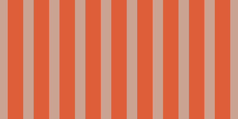 #dd5e38, #caa393 vertical lines, thirty-five pixels wide, fifty-two pixels apart