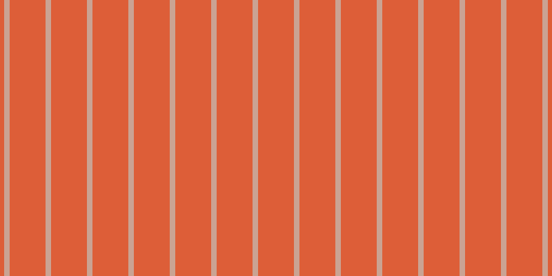 #dd5e38, #caa393 vertical lines, eight pixels wide, fifty-two pixels apart