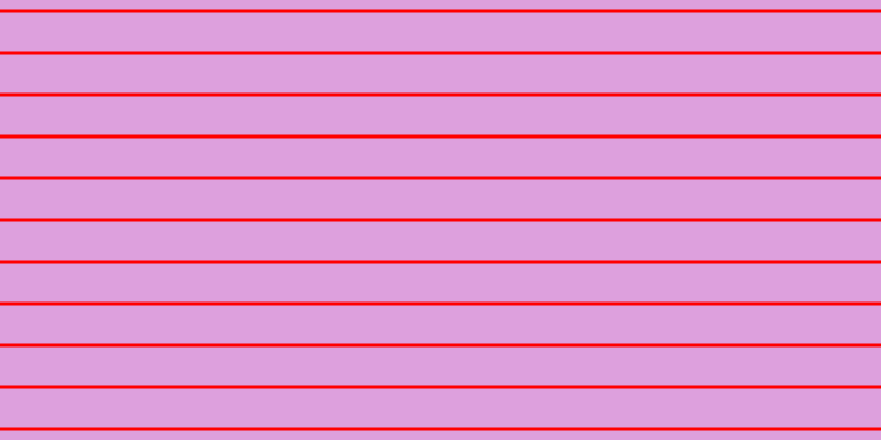 Plum, Red horizontal lines, three pixels wide, thirty-five pixels apart