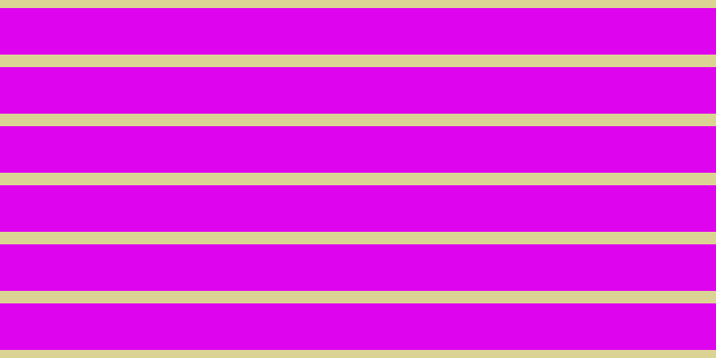 #de04ee, #dbd393 horizontal lines, fourteen pixels wide, fifty-two pixels apart