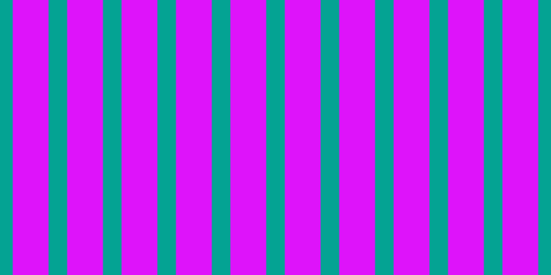#de13fa, #04a393 vertical lines, twenty-seven pixels wide, fifty-two pixels apart