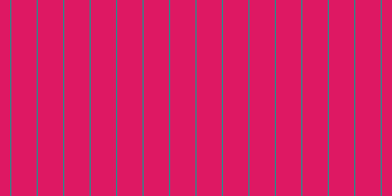 #de1863, #04a393 vertical lines, two pixels wide, fifty-two pixels apart