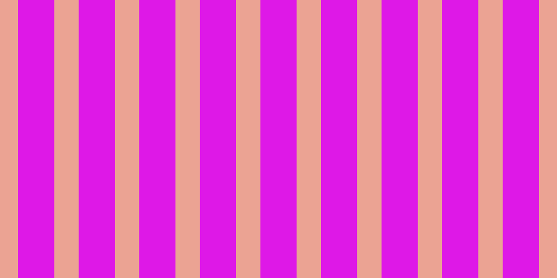 #de18e7, #eba393 vertical lines, thirty-five pixels wide, fifty-two pixels apart