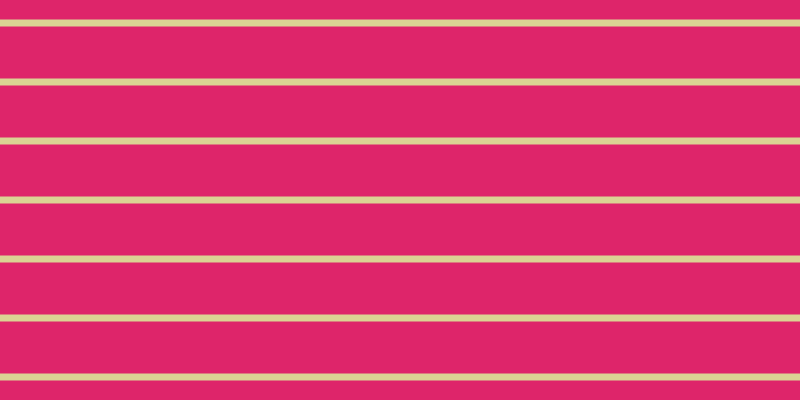 #de256a, #dbd393 horizontal lines, seven pixels wide, fifty-two pixels apart