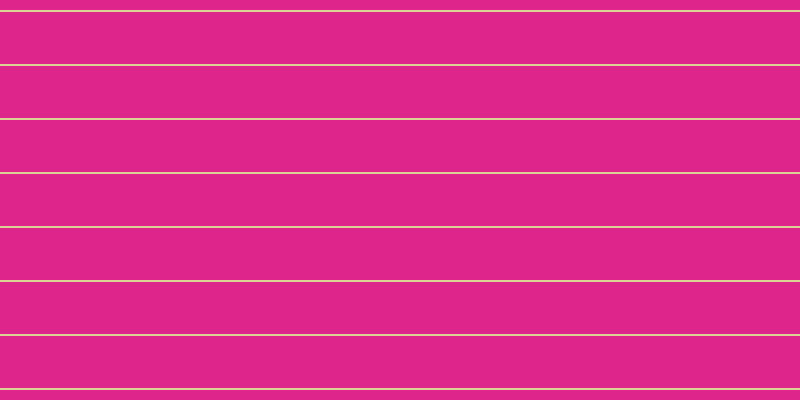 #de258b, #dbd393 horizontal lines, two pixels wide, fifty-two pixels apart