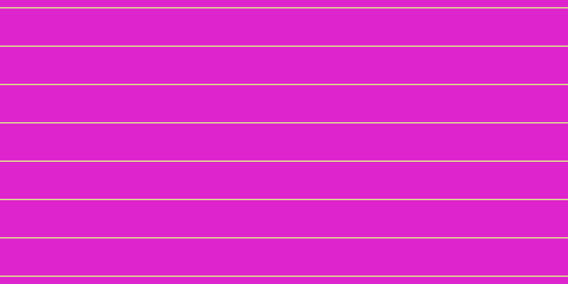 #de25cd, #dbd393 horizontal lines, two pixels wide, fifty-two pixels apart