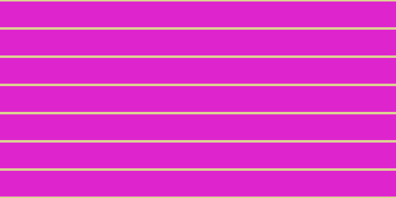 #de25cd, #dbd393 horizontal lines, five pixels wide, fifty-two pixels apart
