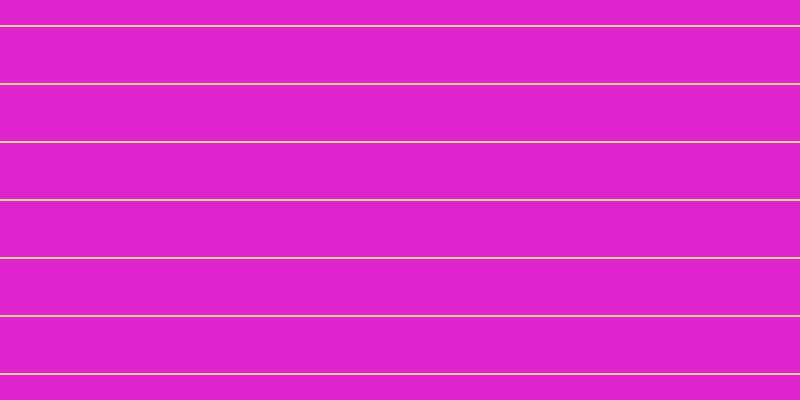 #de25cd, #dbd393 horizontal lines, two pixels wide, fifty-six pixels apart