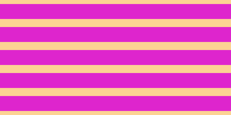 #de25cd, #fcd393 horizontal lines, twenty-eight pixels wide, fifty-two pixels apart
