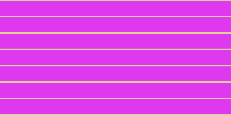 #de39ef, #dbd393 horizontal lines, five pixels wide, fifty-two pixels apart