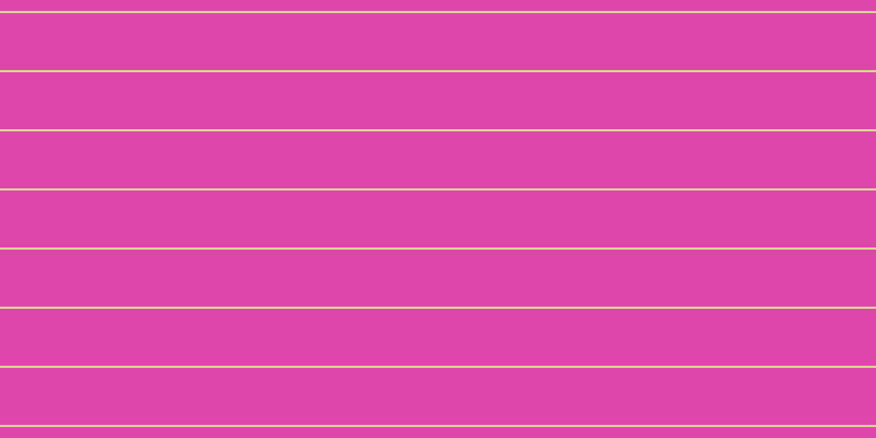 #de46ac, #dbd393 horizontal lines, two pixels wide, fifty-two pixels apart
