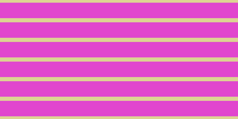 #de46cd, #dbd393 horizontal lines, fourteen pixels wide, fifty-two pixels apart
