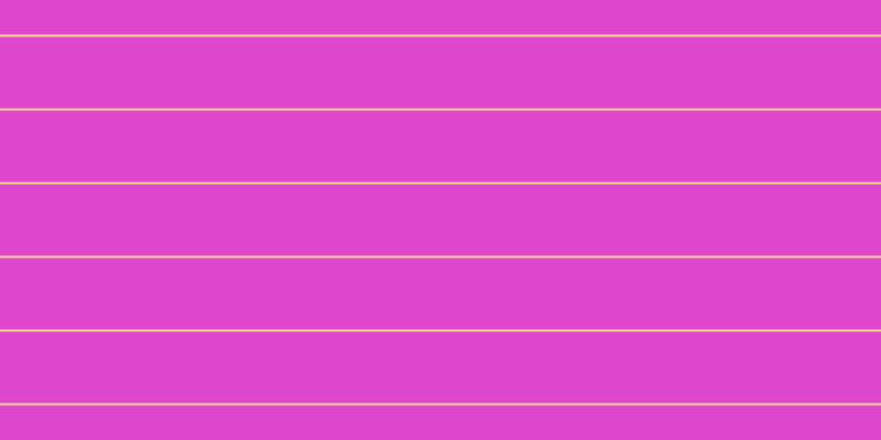 #de46cd, #fcd393 horizontal lines, two pixels wide, sixty-five pixels apart