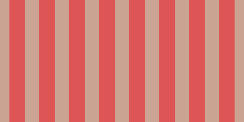 #de5555, #caa393 vertical lines, forty-six pixels wide, fifty-two pixels apart