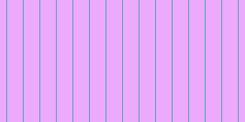#de55fa (50%), #04a393 vertical lines, two pixels wide, fifty-two pixels apart