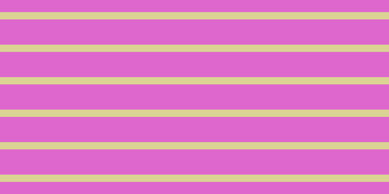 #de67cd, #dbd393 horizontal lines, fifteen pixels wide, fifty-two pixels apart
