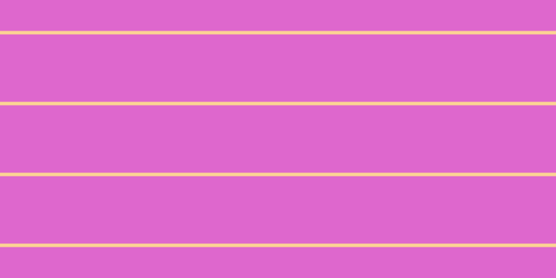 #de67cd, #fcd393 horizontal lines, five pixels wide, ninety-seven pixels apart