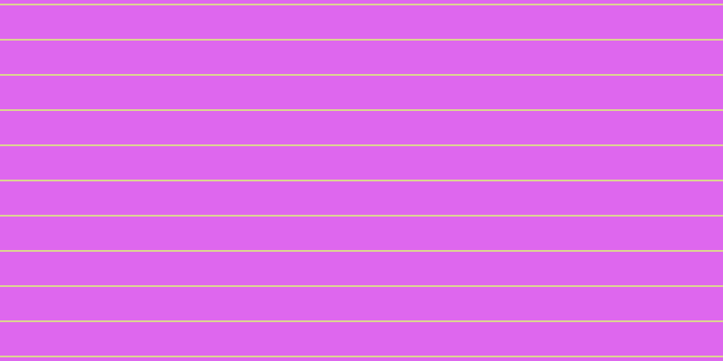 #de67ee, #dbd393 horizontal lines, two pixels wide, thirty-seven pixels apart