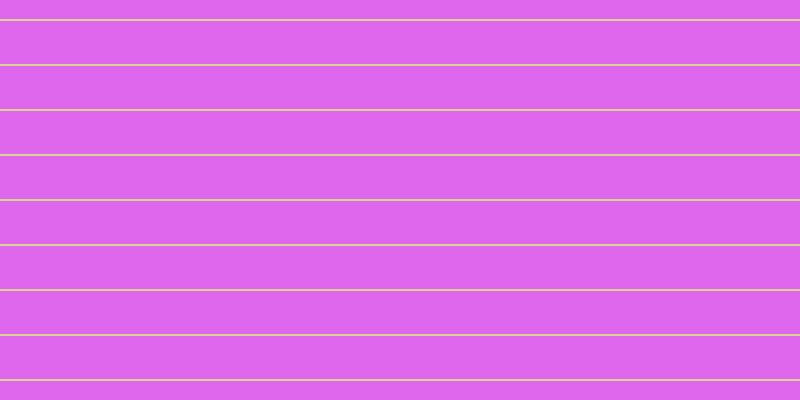 #de67ee, #dbd393 horizontal lines, two pixels wide, forty-three pixels apart