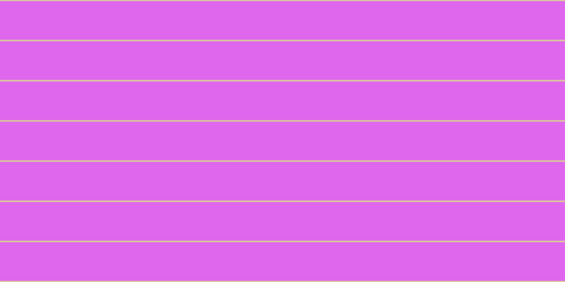 #de67ee, #dbd393 horizontal lines, two pixels wide, fifty-five pixels apart