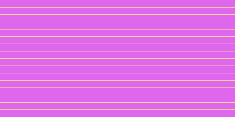 #de67ee, #fcd393 horizontal lines, two pixels wide, twenty-three pixels apart
