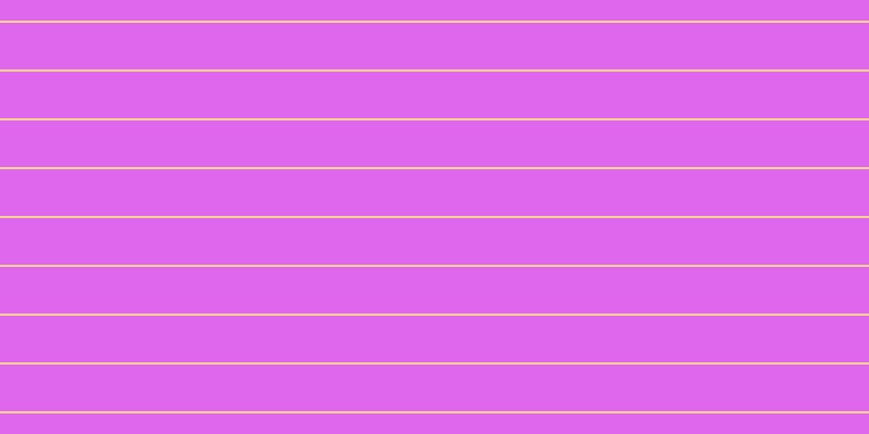 #de67ee, #fcd393 horizontal lines, two pixels wide, forty-three pixels apart