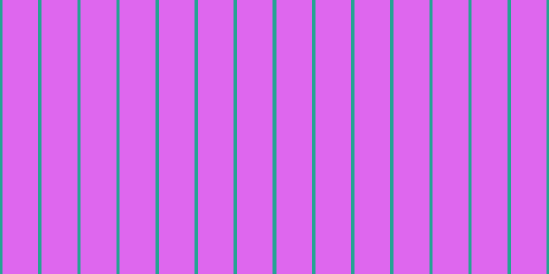 #de67ee, #25a393 vertical lines, five pixels wide, fifty-two pixels apart