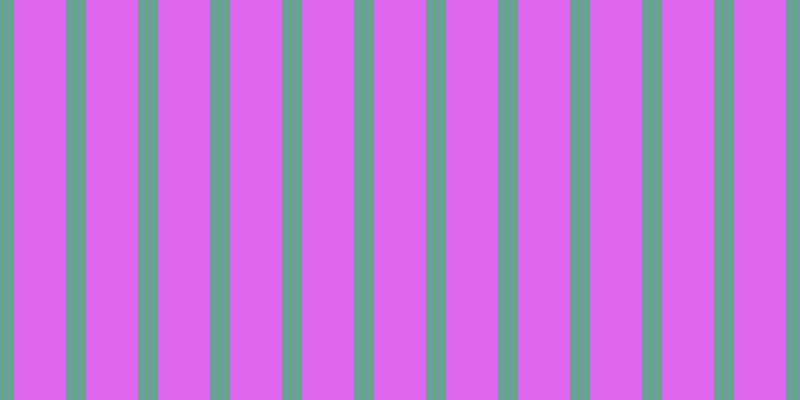 #de67ee, #67a393 vertical lines, twenty pixels wide, fifty-two pixels apart