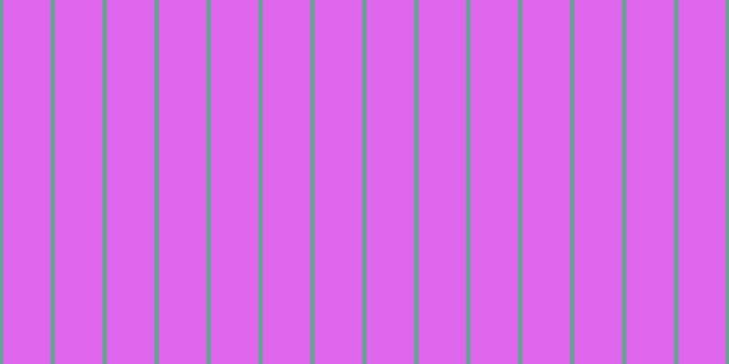 #de67ee, #67a393 vertical lines, five pixels wide, fifty-two pixels apart